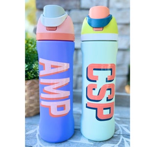 Double Layer Vinyl Monogram Decal Sticker for Stanley ,Owala, Yeti, Tumbler