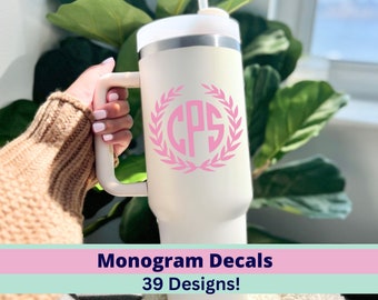 Monogram Decal for Stanley Cup, Tumbler, Yeti, Phone,Laptop,Car