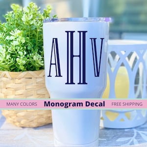 Custom Vinyl Monogram Decal for Tumbler, Phone,Laptop,Car