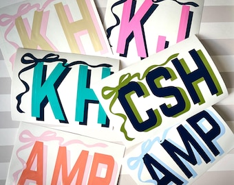 Double-Layer Monogram Decal: Custom Vinyl Sticker for Tumblers