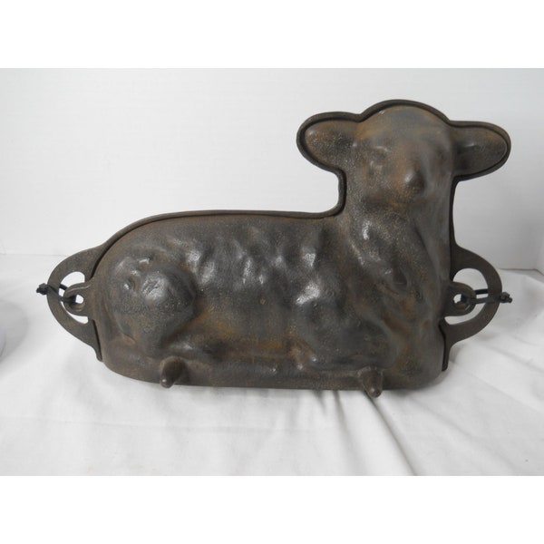 Antique Cast Iron Lamb Cake Mold Etsy