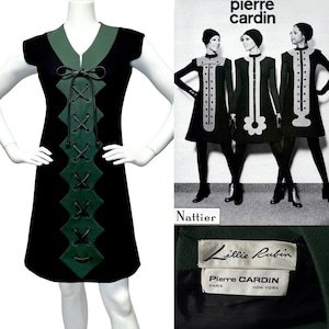 RARE Vintage PIERRE CARDIN Mod 60s A-Line  Dress S 4