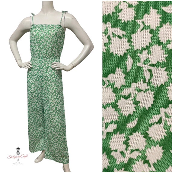 VINTAGE Handmade 70s 80s OOAK Green Polyester Fun… - image 2