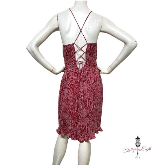 VINTAGE Kay Unger Y2K 2000s Silk Python Snake Ani… - image 7