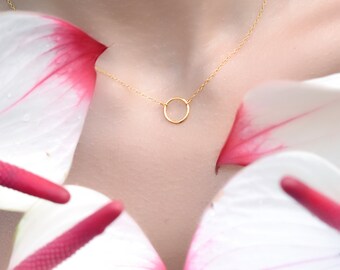 925k Gold Circle Infinity necklace
