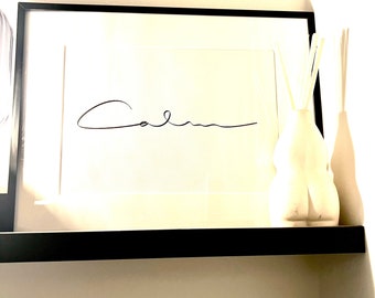 Black metal picture frame, Canvas Calm