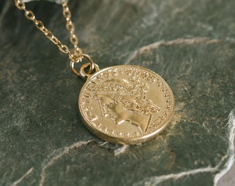 Gold Roman necklace