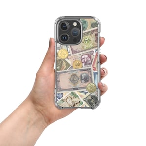 Persische Pahlavi Qajar Banknoten Papiergeld Münzen iPhone Hülle | Iranische Kunst | Beste Qualität