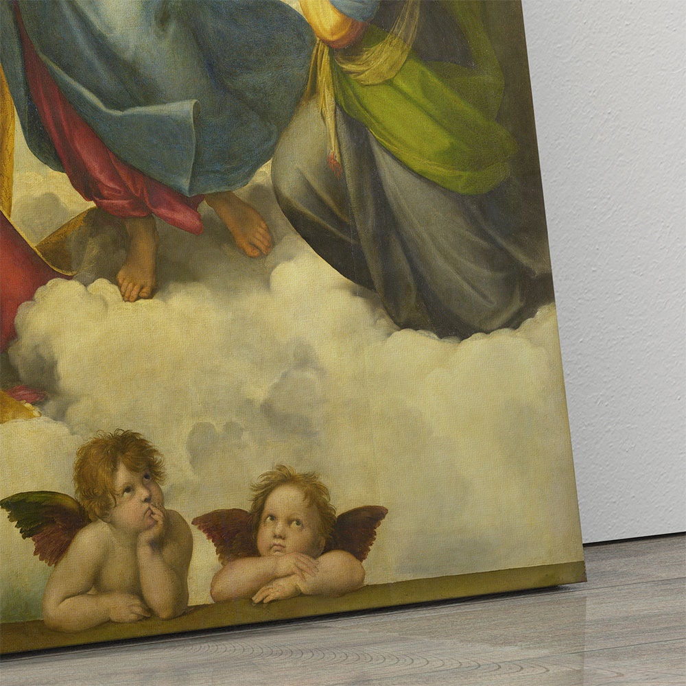 The Sistine Madonna Painting by Raphael Canvas Print Wall Art - Etsy