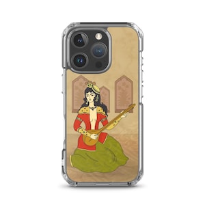 Persian Qajar Girl iPhone Case | Persian Miniature iPhone Case | Persian Painting  | Persian Gift