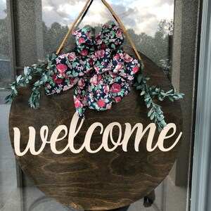 Welcome door sign, door hanger, front door decor