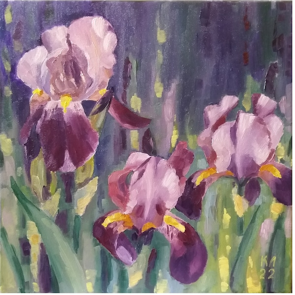 Painting of Iris - Etsy