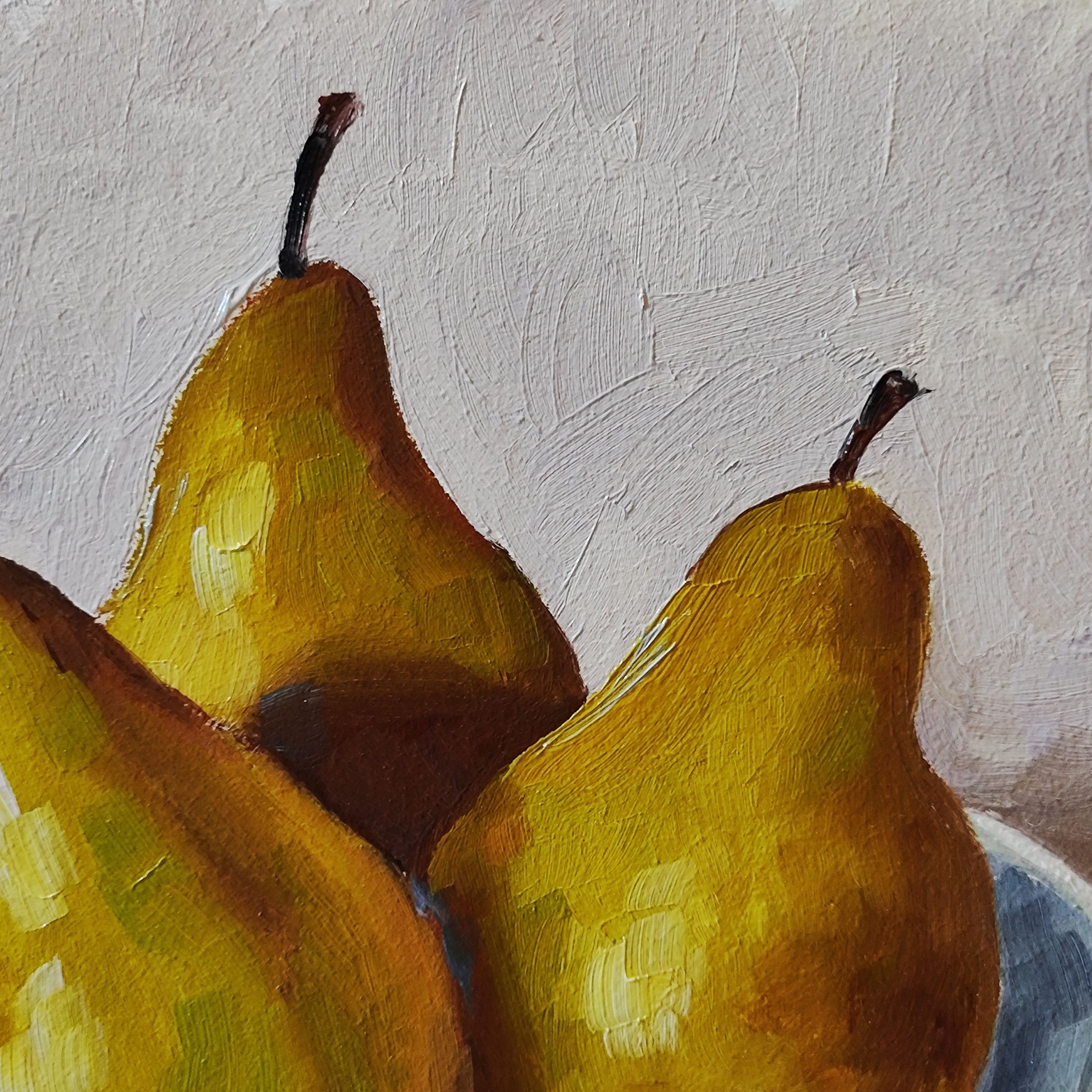 洋梨の油絵：キッチンの静物画、小さなフルーツの壁飾り - Etsy 日本