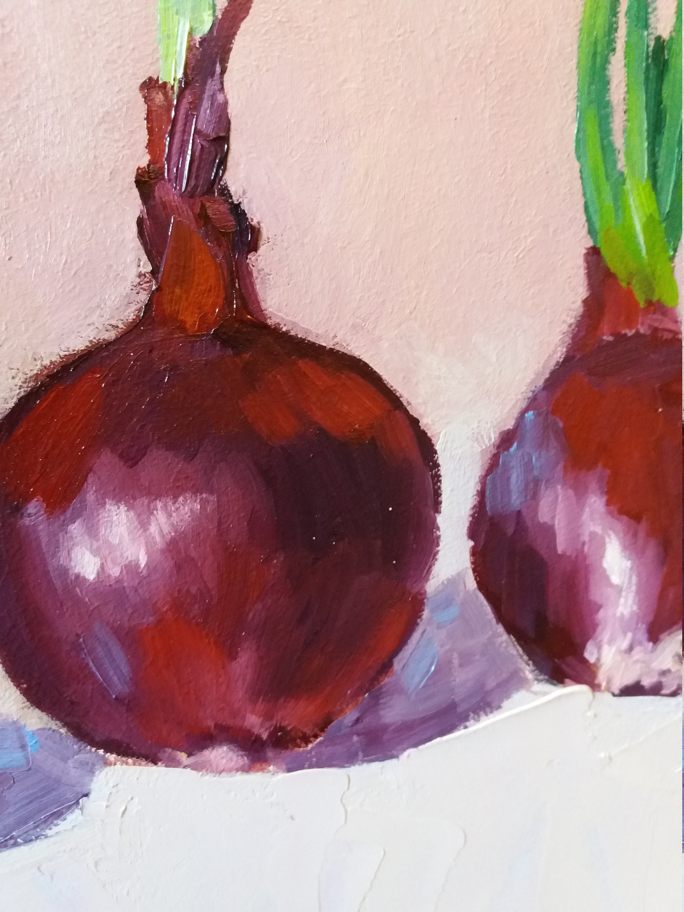 Red Onions Fine art 40X30cm 15.7X11.8in Tasty still life Etsy