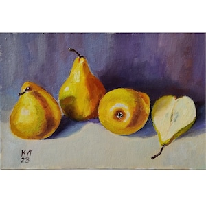 果物の静物画 『洋梨andレモン』 果物の静物画 『洋梨andレモン』
