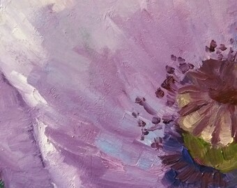 油絵、ポピーの花の風景 11.8 x 11.8 インチ - Etsy 日本