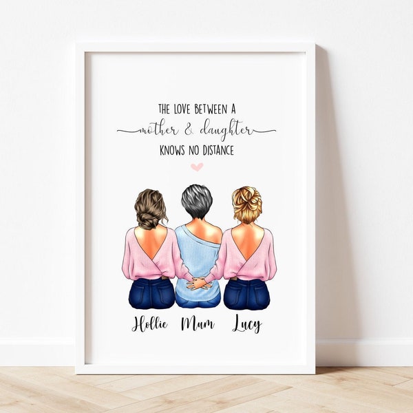Personalised Gift For Mum, Mother and Daughters Gift, Step Mum Gift, Mothers Day Gift, Mum Birthday Gift, Daughter Gift, Mum & Daughter Gift
