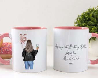 16th Birthday Gift for her, Sweet Sixteen Gift, Birthday Mug, Gift for Daughter, Best Friend Birthday Gift