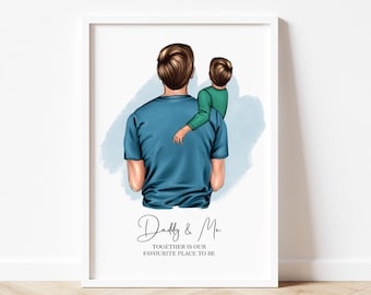 Daddy and Son Family Print, Daddy Gifts from Son, Fathers Day Gift for Daddy, Dad Birthday Gifts