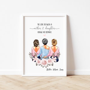 Personalised Mum and Daughters Print