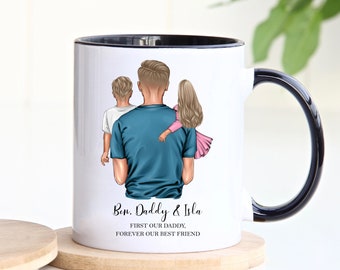 Personalised Daddy Mug, Daddy and Daughter Mug, Daddy and Son Mug, Gift for Daddy