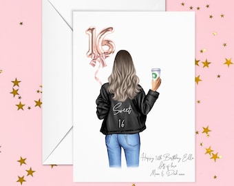 Personalised 16th Birthday Card for Her
