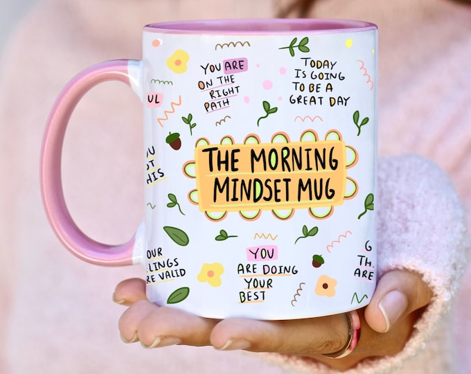 Morning Mindset Mug: Motivational Affirmations, Positive Quotes