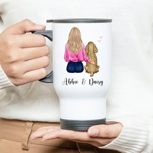 Customisable Dog Mum Travel Mug, Dog owner gifts