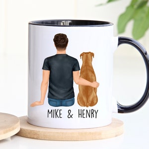 Customisable Dog Dad Mug, Dog owner gifts, Man and Dog Mug, Dog Owner Gifts