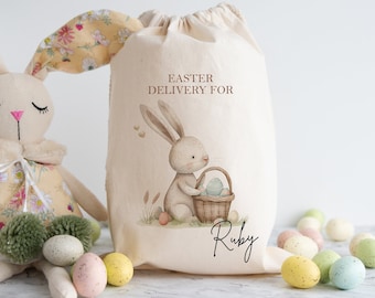 Personalised Easter Bag, Easter Gift, Easter Egg Hunt Bag, Children's Easter Gifts, Easter Gift Sack for Boy / Girl