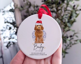 Pet Remembrance Christmas Bauble, Dog Memorial Christmas Ornament