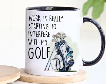 Tasse de golf drôle, tasse de golfeur de nouveauté