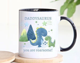 Daddysaurus Dinosaur Mug Gift for Daddy from Son / Daughter / Children
