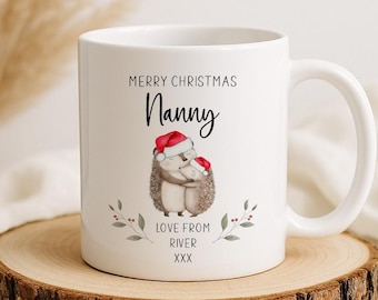 Julklapp till barnflicka, barnflickapresent från barnbarn, personlig barnflicka-mugg