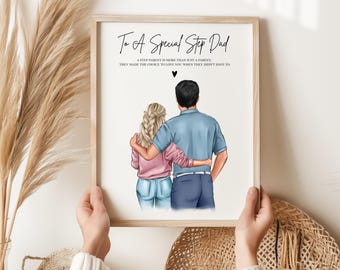 Personalised Gift for Step Dad, Custom Step Dad Print from Step Daughter