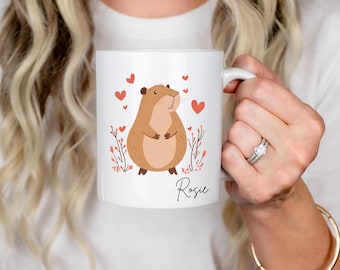 Capybara Mug, Personalised Capybara Gift for Her