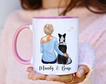 Customisable Dog Mum Mug, Dog owner gifts, Girl and Dog Mug