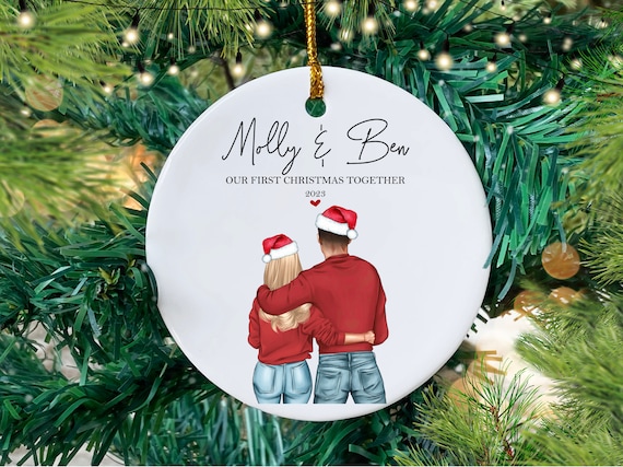 Our First Christmas Together Ornament, Couples Christmas Bauble
