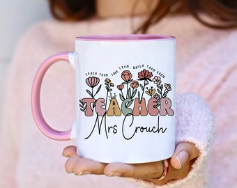 Personalised Teacher Mug, Teacher Appreciation Gift, Teacher Mug (Optional Coaster), End of Year Gifts