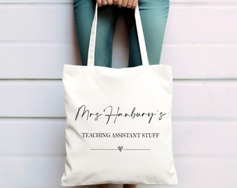 Bolsa de mano personalizada para asistente de enseñanza: regalo de agradecimiento para el profesor