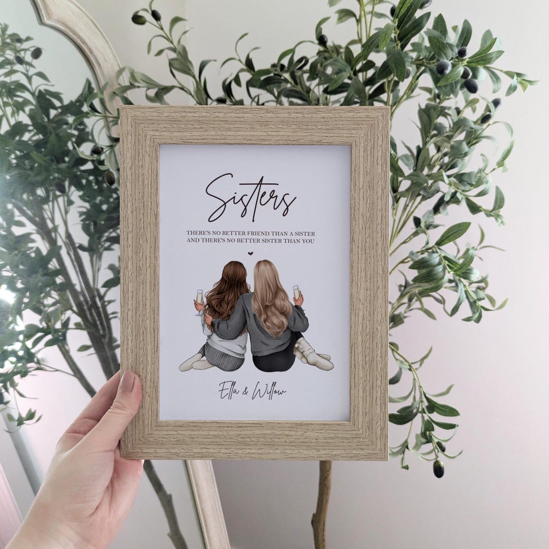 Sister Gift, Personalised Sisters Print - Etsy