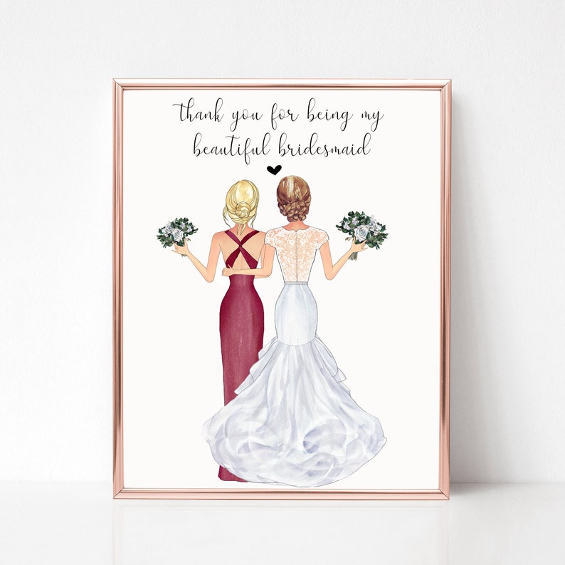 thank you for being my bridesmaid card