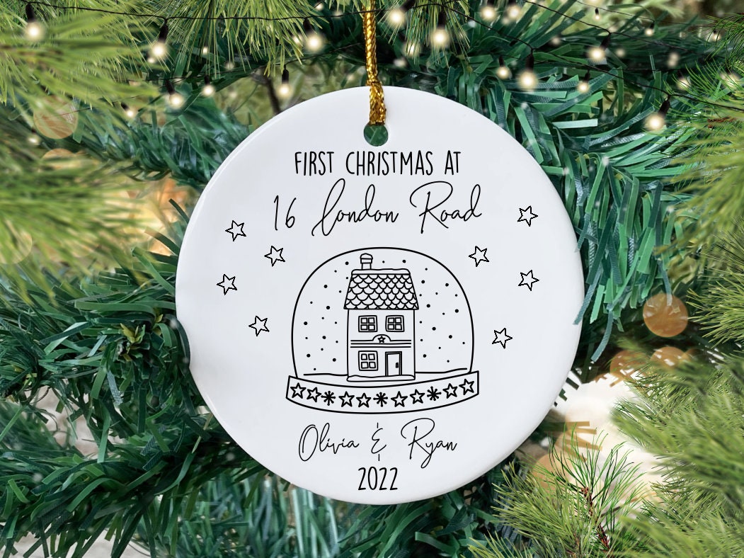 Discover Personalised First Christmas in our New Home Ornament