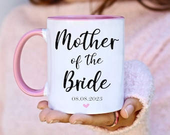 Mug personnalisé mère de la mariée, cadeau de mariage pour la mère de la mariée