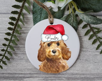 Personalised Dog Bauble, Pet Christmas Tree Decoration, Pet Bauble, Custom Dog Bauble, Frenchie Bauble, Cockapoo Bauble, Pet Christmas Gift