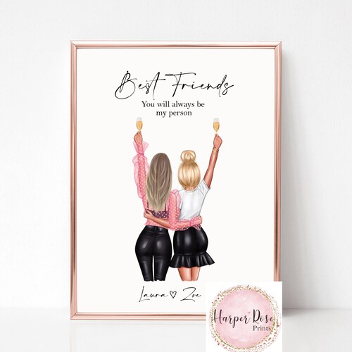 Personalised Best Friend Print Best Friend Gift Friendship Etsy UK