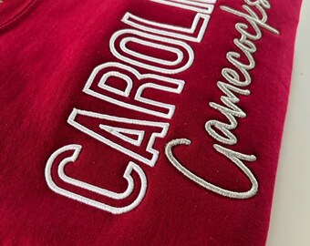 Custom Puff Embroidered Sweatshirt | School Mascot Game Day