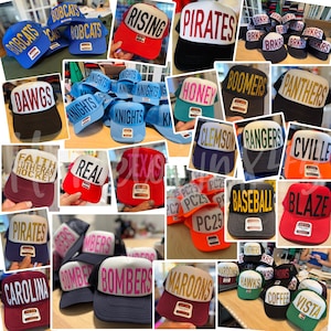 Custom Glitter Letter Foam Trucker Hat: Game Day Fan Gear image 2