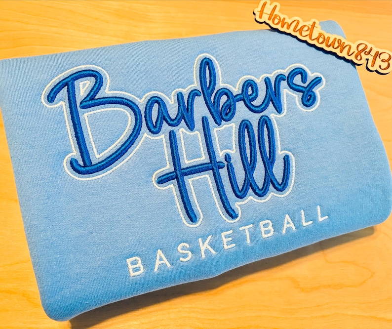 CUSTOM 3D Puff Embroidered Sweatshirt || Spirit Wear || Game Day || Gift for Her image 3