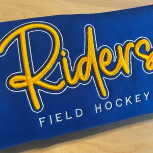 CUSTOM 3D Puff Embroidered Sweatshirt || Spirit Wear || Game Day || Gift for Her image 2